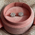 flora diamond earrings / aretes de diamantes moissanitas WEDDING STUDS boucles diamant moissanite