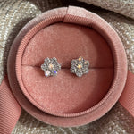 flora diamond earrings / aretes de diamantes moissanitas WEDDING STUDS boucles diamant moissanite