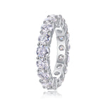 full round wedding band / anillo moissanita /diamond