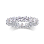 full round wedding band / anillo moissanita /diamond