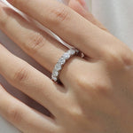 full round wedding band / anillo moissanita /diamond