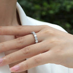 full round wedding band / anillo moissanita /diamond