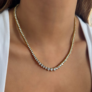 gradient tennis necklaces gold
