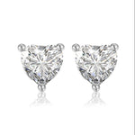 heart cut moissanite studs
