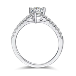 1CT PEAR PAVÉ MOISSANITE RING