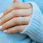 ANILLO CORTE PRINCESA ZIRCONIA S925