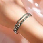BRACELET TENNIS MOISSANITE BLEU-VERT