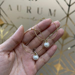 PEARL CHARM HOOPS THIN