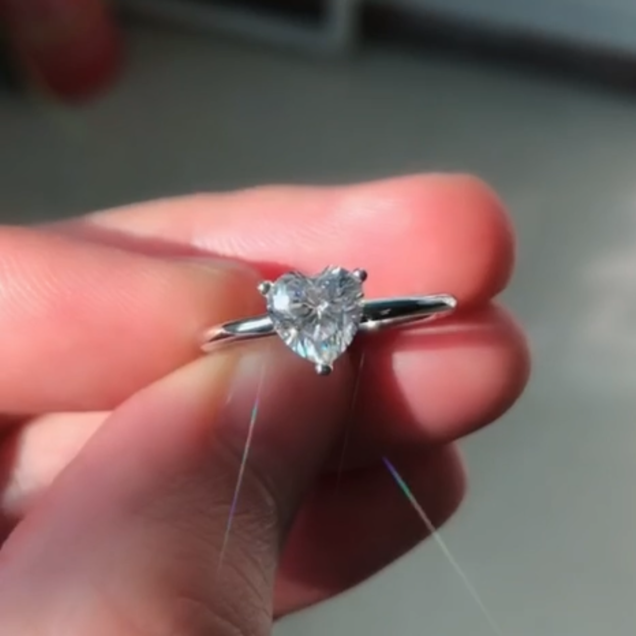 HEART CUT RING 1CT