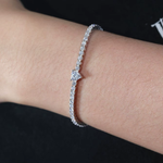 MOISSANITE HEART TENNIS BRACELET