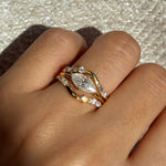 marquise set ring moissanite diamond / diamante diamant / bague 