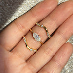 marquise set ring moissanite diamond / diamante diamant / bague 