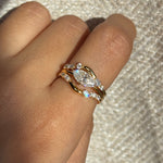 marquise set ring moissanite diamond / diamante diamant / bague 