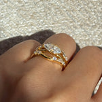 marquise set ring moissanite diamond / diamante diamant / bague 