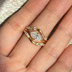 marquise set ring moissanite diamond / diamante diamant / bague 