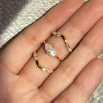 marquise set ring moissanite diamond / diamante diamant / bague 