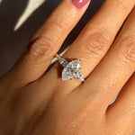 marquise trilogy diamond moissanite ring engagement ring / anillo compromiso marquis trilogia / bague diamant bague fiancelle