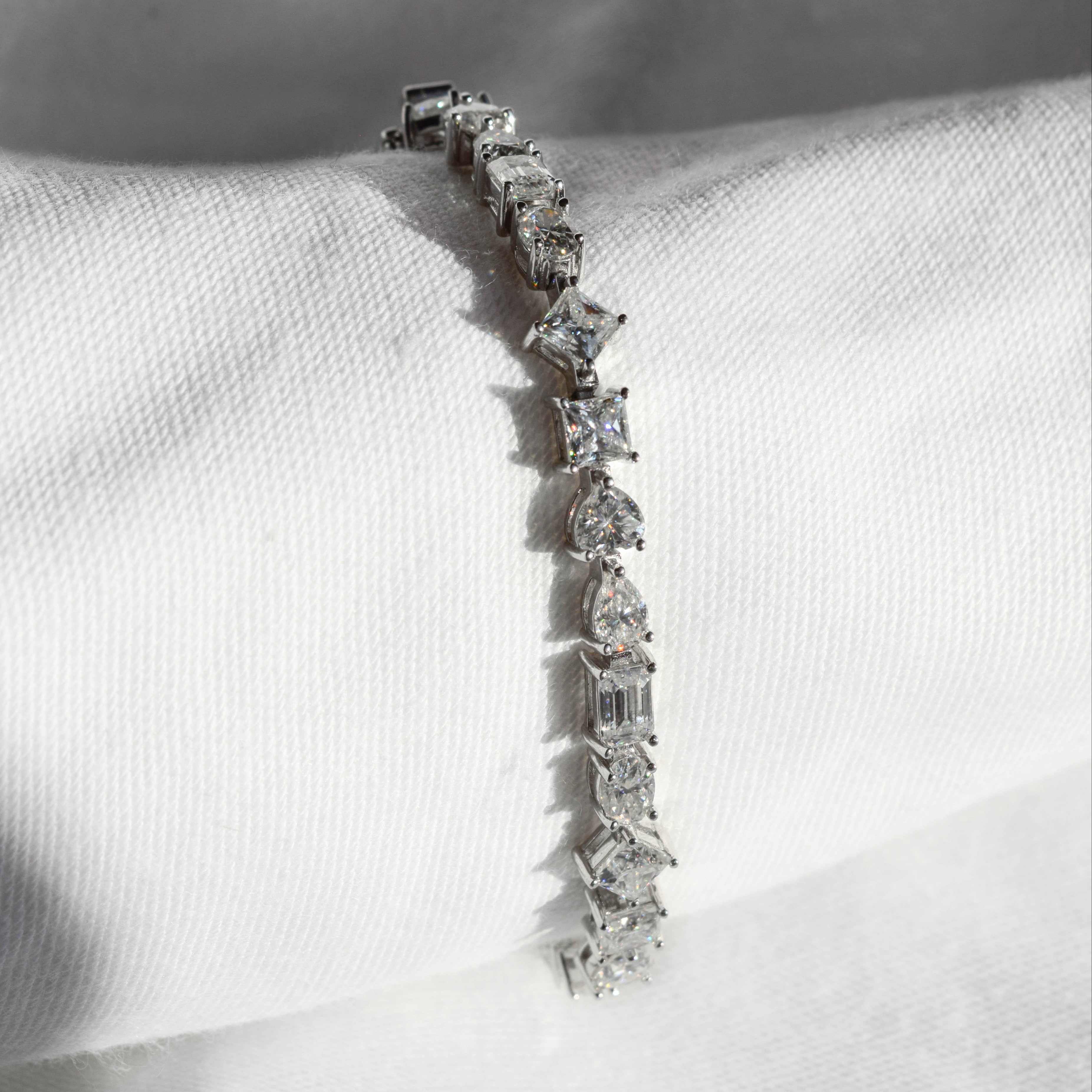 moissanite bracelet / diamond bracelet