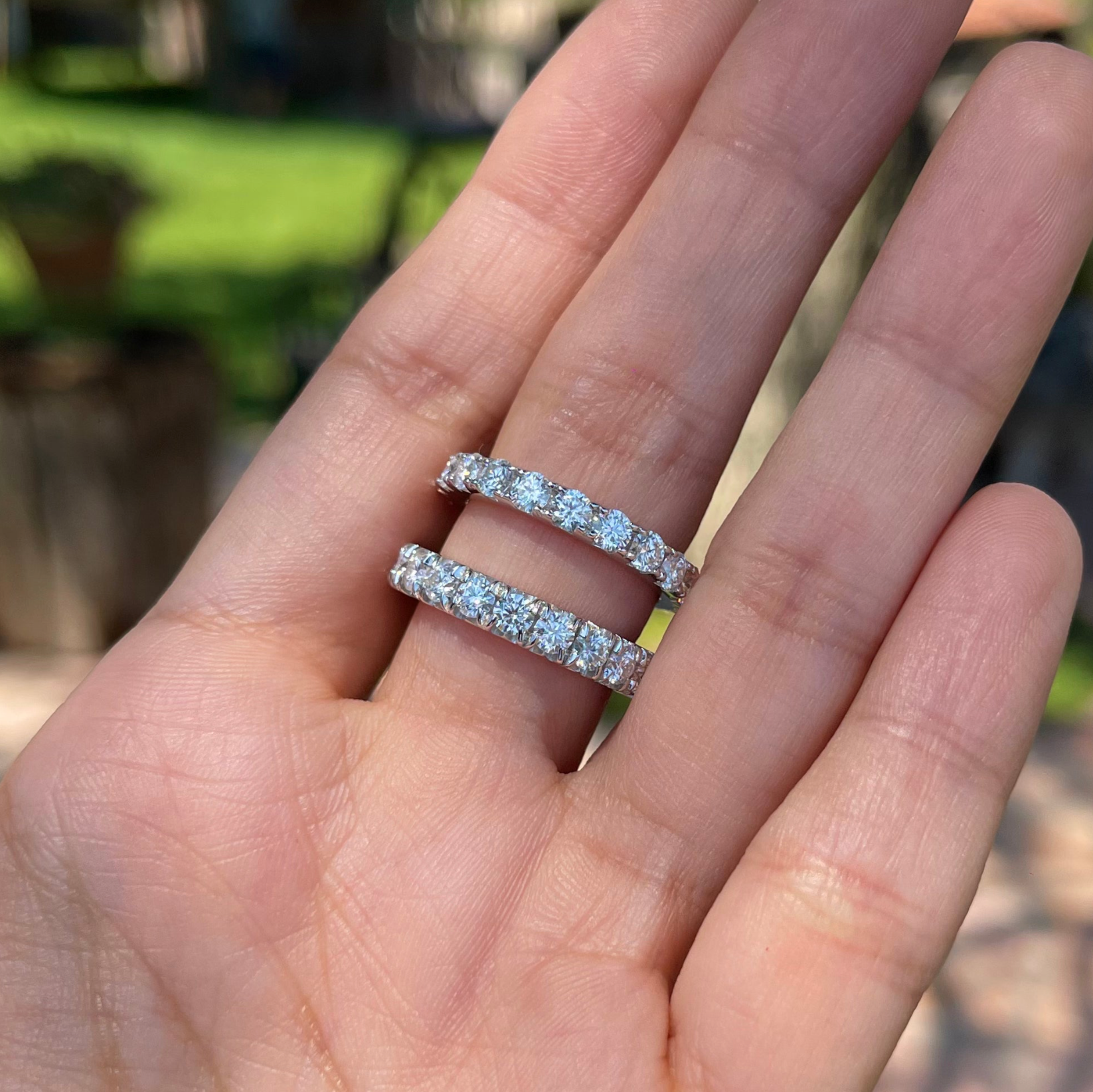 moissanite wedding band