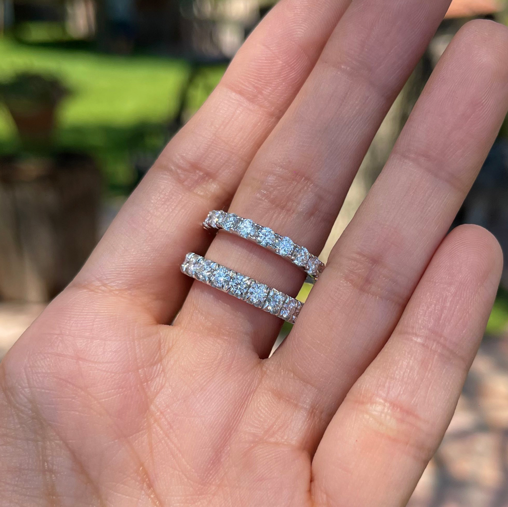moissanite wedding band