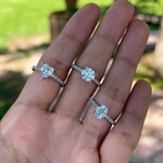 oval cut 1ct moissanite diamond ring / engagement ring / anillo compromiso / 1ct oval diamante moissanita / anillo pave / pave ring / bague fiancelle / bague diamant 