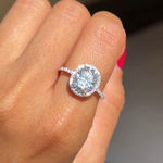 oval cut moissanite ring / anillo oval diamante / bague diamant