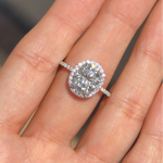oval cut moissanite ring / anillo oval diamante / bague diamant