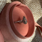 pear cut halo moissanite diamond ring / anillo halo corte pera moissanita diamante / bague fiancelle poire diamant / engagement ring /anillo compromiso