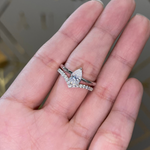 pear cut ring moissanite diamond ring engagement ring / anillo moissanita corte pera anillo compromiso diamante / bague diamant taille poire