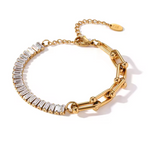 pulsera de cadena con cristales,  pulsera de acero inoxidable, pulsera tiffany de cadena, pulsera link de acero, joyeria de plata, joyeria de eventos, joyeria de bodas, aretes hipoalergénicos, joyeria hipoalergénica,arete de moda, accesorios, joyeria de moda, bisutería, joyería mexicana, joyeria, joyeria trendy