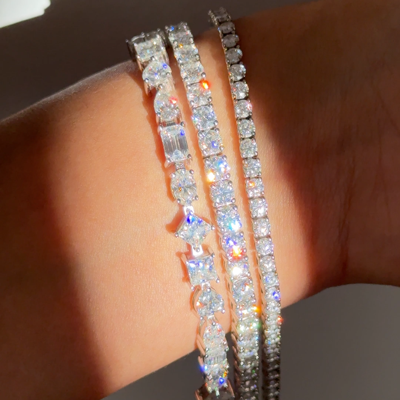 moissanite bracelet / diamond bracelet