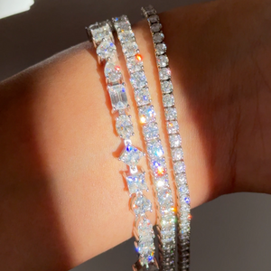 moissanite bracelet / diamond bracelet