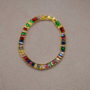 pulsera multicolor de cristales