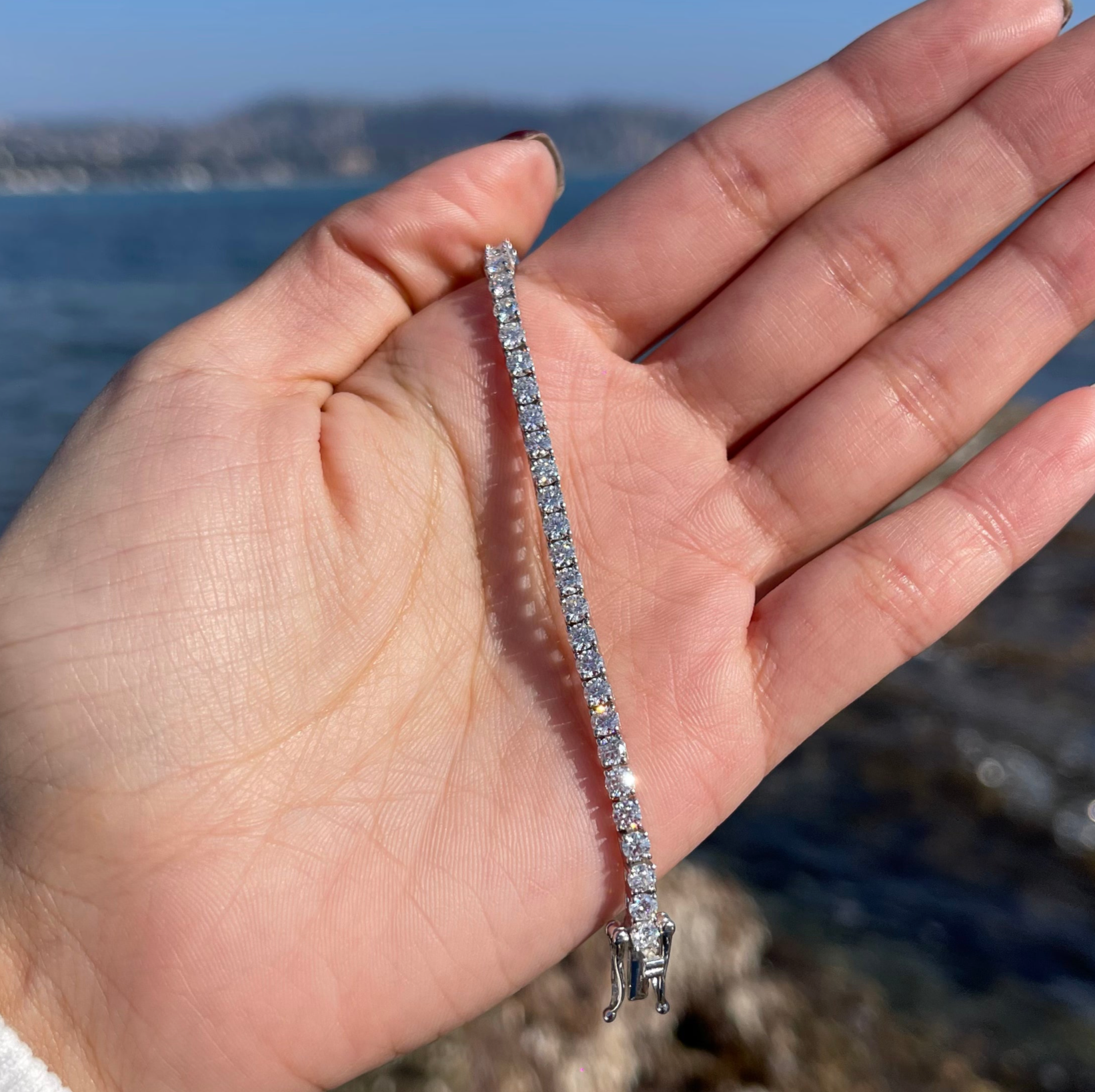 pulsera tennis de moissanitas diamantes