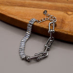 pulsera de cadena con cristales,  pulsera de acero inoxidable, pulsera tiffany de cadena, pulsera link de acero, joyeria de plata, joyeria de eventos, joyeria de bodas, aretes hipoalergénicos, joyeria hipoalergénica,arete de moda, accesorios, joyeria de moda, bisutería, joyería mexicana, joyeria, joyeria trendy