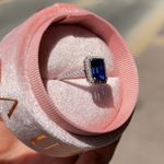 sapphire ring / saphir bague / anillo zafiro moissanite