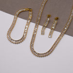set de collar aretes y pulseras de zirconias, aretes tennis de zirconias, aretes y collar de noche, joyeria de noche,  joyeria de plata, joyeria de eventos, joyeria de bodas, aretes hipoalergénicos, joyeria hipoalergénica,arete de moda, accesorios, joyeria de moda, bisutería, joyería mexicana