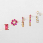 set aretes rosa, set aretes flores, set aretes piercing, acero inoxidable, joyeria de plata, joyeria de eventos, joyeria de bodas, aretes hipoalergénicos, joyeria hipoalergénica,arete de moda, accesorios, joyeria de moda, bisutería, joyería mexicana, joyeria, joyeria trendy