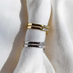 spiral rings in sterling silver 925 zircons