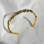 brazalete con zirconias acero inoxidable