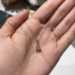 trillion cut diamond necklace / collar moissanita / collier diamant moissanite