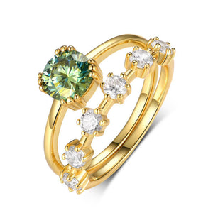 turquoise moissanite set band