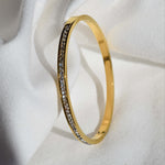zircon bangle stainless steel