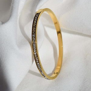 zircon bangle stainless steel