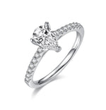 BAGUE MOISSANITE POIRE PAVE 1 CT