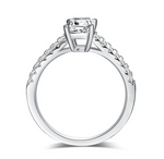 1ct emerald cut moissanite diamond ring / anillo pave de moissanitas diamantes anillo de compromiso / bague moissanite diamant emeraude / engagement ring 