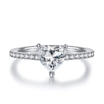 1ct heart cut moissanite ring engagement ring promise ring / anillo de compromiso  anillo de promesa diamante anillo diamante corazon moissanita de corazon / bague amour bague coeur diamant diamond