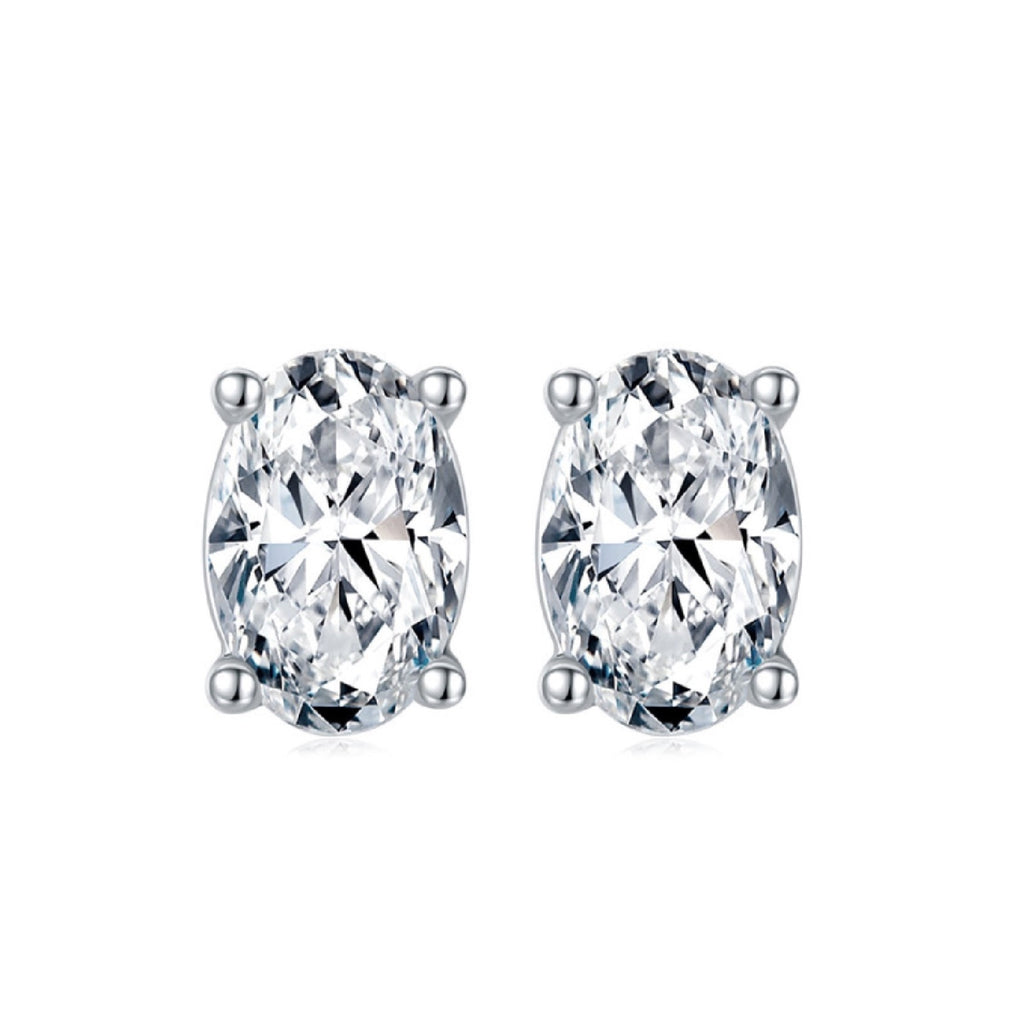 BOUCLES D'OREILLES MOISSANITE OVAL 0.5 CT