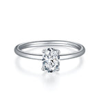 BAGUE MOISSANITE OVALE 1CT