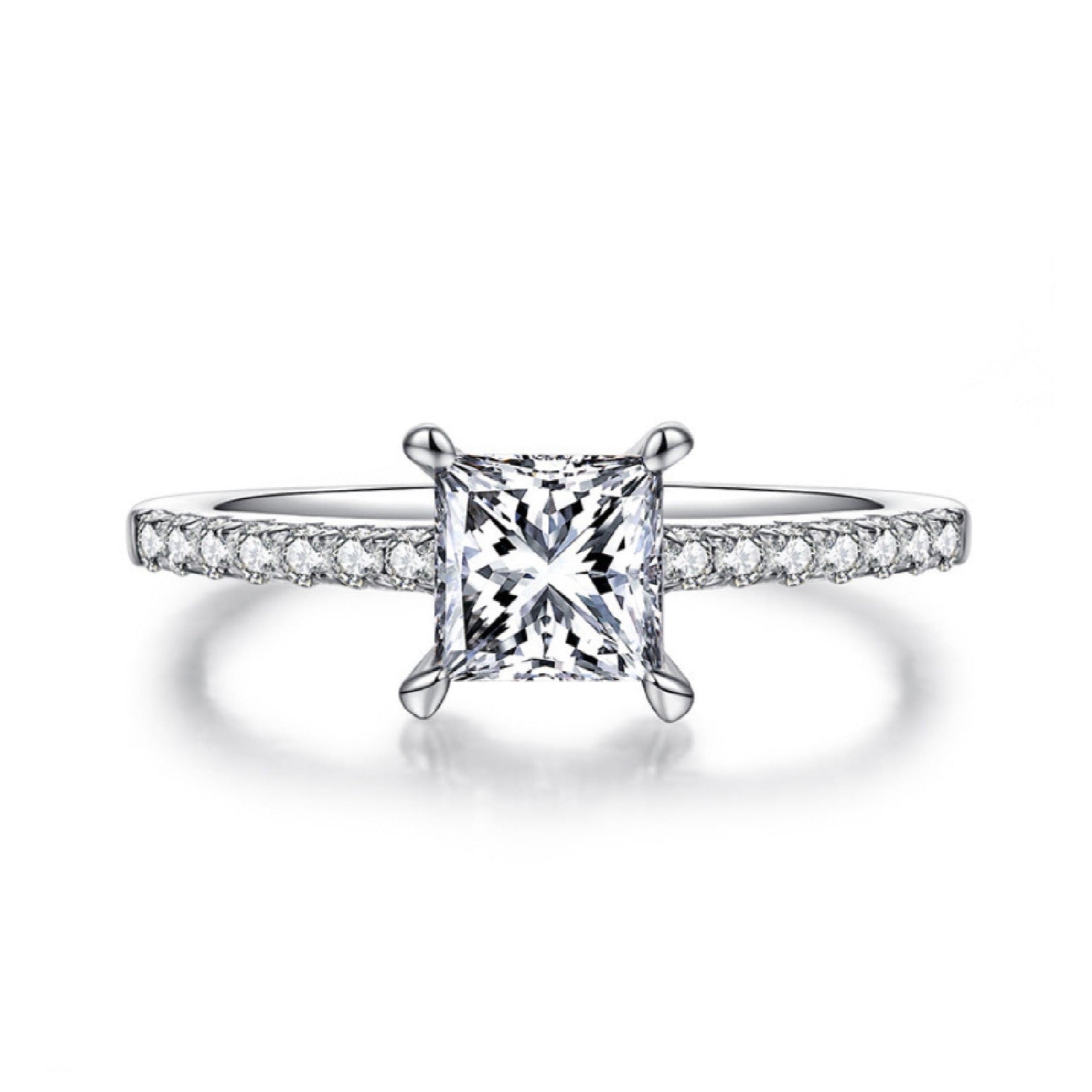 PRINCESS PAVÉ RING 1CT